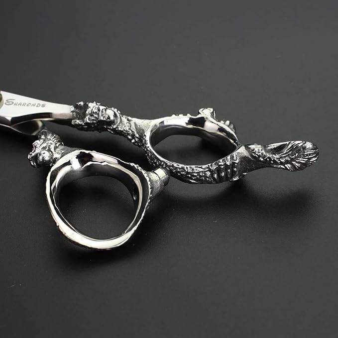7/8-inch Personalized Scissors Salon Hairstyle Scissors Stainless Steel Hair Styling Tools (6 inch 2pc-C)