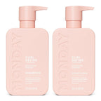 MONDAY HAIRCARE Curl Define Shampoo + Conditioner Set (2 Count) 12 oz Each Nourishes Curls, Tames Frizz, Coconut Oil and Shea Butter Enhance Shine, 100% Recyclable Bottle