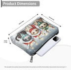 COEQINE Christmas Makeup Bag For Purses for Women Cute Cat Money Bags With Zipper Leather Cosmetic Bag For Purse Cute Soft Aesthetic Travel Toiletry Bag for Womens Birthday Gifts