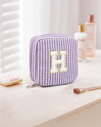 LETGO Preppy Stuff for Teen Girls, Gifts for Teen Girls Birthday Gifts Idea for Mom Her | Personalized Cute Makeup Bag for Girlfriend | 21st Birthday Gifts for Her Makeup Pouch Monogram Makeup Bag