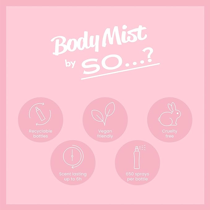 So...? Sweet Pea Body Mist for Women - 3.5 oz Body Mist - Pack of 3