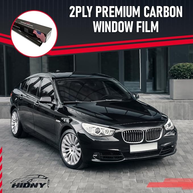 United Window Tint 2Ply Nano Carbon 40" in 100'Ft Charcoal 50% VLT Privacy Window Tint for Car, Home, Blocks UV/IR Rays, Reduce Heat & Glare - Adhesive Film - Lifetime Color Stability