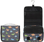 Cute Dinosaur Hanging Travel Toiletry Kit Bag with Hook for Men and Boys, Cartoon Dino Makeup Case Waterproof Cosmetic Bag Storage Bag Organizer for Accessories Toiletries