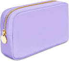 DANCOUR Nylon Makeup Bags for Women Large Preppy Travel Toiletry Pouch Cosmetic Bag Makeup Organizer