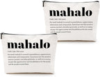 2pcs Makeup Bags Hawaii Cosmetic Bag Hawaiian Gifts Hawaiian Souvenirs Thank You Gifts for Women Female Grandma Mom Sister Friend Wife Travel Toiletry Bag Christmas Thanksgiving Birthday gift