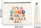 Makeup Bag Gifts for Artists Women, Art Lover Gift Thank You Gifts for Painter Teacher Girls Sister Friends It's A Good Day To Make Art Zipper Cosmetic Bag Travel Toiletry Pouch for Purse