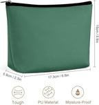 Fashion Zipper Cosmetic Case, Portable Makeup Case, Personality Toiletry Bag, Green Travel Cosmetic Toiletry Bag