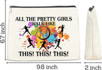 Softball Gifts Makeup Bag, Cool Gifts for Women Her Girl Christmas Friendship Gift for Softball Lovers Team Players BFF Besties Cosmetic Travel Bag Pouch for Purse