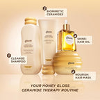 Gisou Honey Gloss Ceramide Therapy Hydrating Shampoo – Deeply Cleanses & Restores Moisture, Ceramides & AHAs, 8.5 Fl Oz (Wildflower Honey)