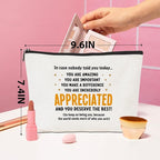 Inspirational Makeup Bag Employee Appreciation Gifts Thank You Gifts Cosmetic Bag Zipper Pouch Cheer Up Encouragement Gifts for Women Coworkers Boss Lady Manager Friend Christmas Birthday Gifts