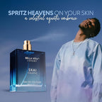 BellaVita Luxury SKAI Aquatic Unisex Cologne (3.48 fl.oz) Gift | Unisex Fresh Cologne Perfume | Long-Lasting Body Mist with Bergamot & Pink Pepper | Clean, Natural & Cruelty-Free Vanilla Perfume