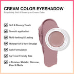 Single Cream Putty Matte Eyeshadow Palette Makeup, Natural Single Mini Instant Holographic Eyeshadow For Older Women, Sombras Crema Para Ojos, Talc, Paraben & Cruelty Free, 23