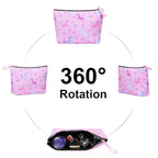 Large Makeup Bag for Women Zipper Pouch Travel Cosmetic Organizer Animal Print, Unicorn