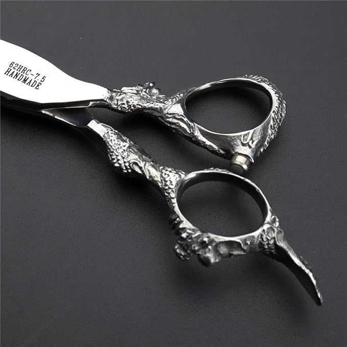 5.5/6 /7 Inch Purple Dragon Knight Professional Japanese Hair Scissors Barber Scissors Set (7.5 inch Cutting)