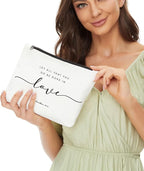 JIUWEIHU Christian Gifts for Women, Religious Gifts for Women-You Do Be Done in Love 1 Corinthians 16:14 - Inspirational Quote Bag, Religious Faith Decor Christian Quote Bible Scripture Makeup Bag
