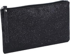 Celestial Glitter Makeup Pouch – Six Stunning Shades - Festive Cosmetic Bag (Twilight Black)