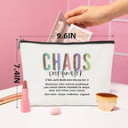 Chaos Coordinator Makeup Bag Chaos Coordinator Gifts for Women Thank You Gifts Cosmetic Bag Leopard Zipper Pouch Appreciation Gifts for Coworkers Boss Lady Mentor Colleague Christmas Birthday Gifts