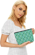 6 PCs Inspirational Tennis Makeup Bag, Accessories Gift Cosmetic Bag, Player Graduation Birthday Gifts for Women & Girls Tennis Lovers