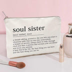 Soul Sister Makeup Case Gifts for Sister Cosmetic Bag Best Friend Toiletry Bag Gift Motivation Quotes Sister Birthday Gift (Soul Sister)