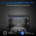 DSP Professional Hair Clipper for Men, Brushless Motor with 4CR DLC+Ceramic Blade, Rechargeable Cordless Hair Cutting Kit- Gift for Men (Silver)