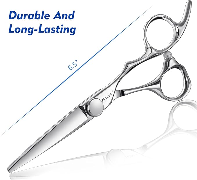 Hair Cutting Scissors for Hairstylist Hairdresser, Professional Barber Shears with Razor-Sharp Blades & Cobalt Alloy Steel for Salon and Slef Haircut DIY Home Use, Precison Hair Scissor, 6.5 Inch ﻿