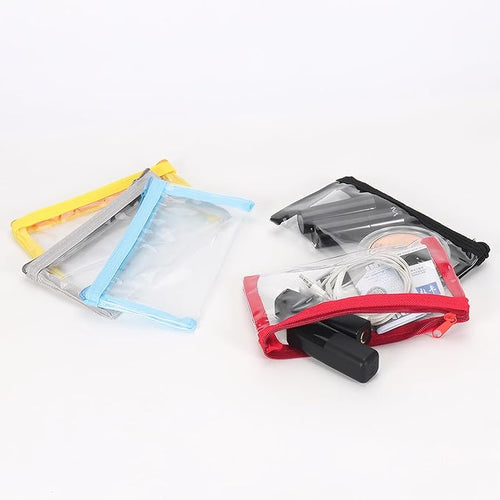 5 Pcs Small Clear Makeup Bag,Mini Clear Makeup Pouch Plastic Zipper For Purse Small Waterproof Pouch Storage For Cosmetics Jewelry And Essentials 5 Colors 6.3x3.5in