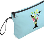 Appreciation Initial Monogram Gifts for Sisters from Sister Employees Team Bride Womens Unique Mom Personalized Makeup Cosmetic Bag with Mirror Mothers Day Christmas Graduation Y