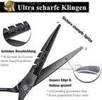 Purple Dragon Professional Japan 440C Hair Salon Cutting Shear and Barber Thinning Scissor Hairdressing Shear Set with Bag
