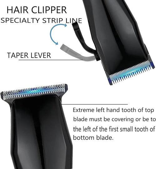 AIJALY Hair Clippers for Men, Cordless Clippers for Hair Cutting, Mens Hair Clippers and Trimmer Kit，Black