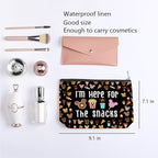 Magic Kingdom Lover Gift Halloween Snacks Cosmetic Bag Snacks Bag for Travel Cute Toiletry Bag for Girls Teens Friends Makeup Organizer Zipper Pouch (for The Snacks Black)