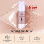Moisturizing Foundation with 1% Hyaluronic acid, Deep Hydration & High Coverage Serum Foundation for A Smooth & Satin Finish, 101 Light