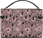 Makeup Bag, Poppy Flower Dancing Girl Travel Makeup Organizer Bag Cosmetic Cases Toiletry Bags for Girl Women Ladies