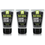 Pacific Shaving Company Natural Shaving Cream - Shea Butter + Vitamin E Shave Cream for Hydrated Sensitive Skin - Clean Formula for Smooth, Anti-Redness + Irritation-Free Shave Cream (3.4 Oz, 3 Pack)