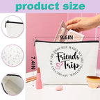 4PCS Girls Trip Gifts Girls Friends Trip Makeup Bag Girl Weekend Gifts Summer Gift Cosmetic Bag Toiletry Bag Weekender Bags for Women Daughter Best Friend Friendship Bachelorette Party Birthday
