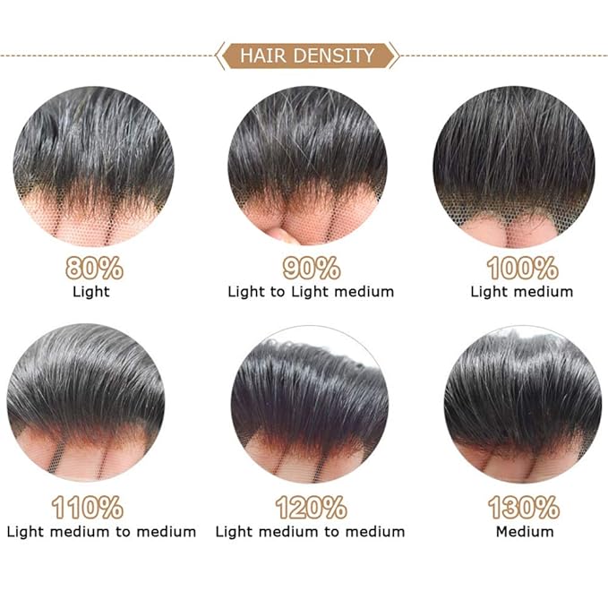 Toupee for Men French Lace Center Human Hair Replacement Systems Transparent Lace Center Hair Piece Mens Toupee Hair Units for Man V-Looped Front 8"X10" #430 4# MEDIUM BROWN WITH 30% SYNTHETIC GREY