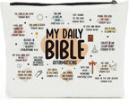 Scripture Bible Verse Makeup Bag Cosmetic Bag, Faith Christian Gifts for Women, Mental Health Gifts, Inspirational Gifts for Women, Positive Affirmations, Gifts for Sister Friend Mothers Day Birthday