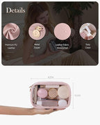 Pocmimut Mini Makeup Bag with Small Cosmetic Bag Travel Essentials Organizers,TSA Approved Toiletry Bag Makeup Pouch Clear Cosmetic Bags for Women,Beige