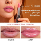 Kaely Pink Honey Lipstick Tinted Lip Balm, Hydrating Shine Lipstick for Women Dry Lips, Moisturizing Nourishing Glossy Lip Gloss Stain Makeup, Sheer Lightweight, Vegan & Cruelty-Free, 02