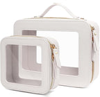 Clear Makeup Bag Small, TSA Approved Portable Toiletry Bag with Zipper Cosmetic Travel Bag Makeup Organizer Case Mini Makeup Pouch for Purse Car Organizer Bag for Women Men