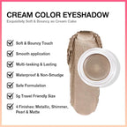 Cream Glitter Caramel Shimmer Metallic Eyeshadow Palette Makeup, Natural Single Mini Instant Holographic Eyeshadow For Women, Sombras Crema Para Ojos, Talc, Paraben & Cruelty Free, 710