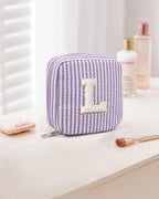 Monogram Cute Cosmetic Bag Travel Bag - Large Makeup Bag Make Up Bag Cosmetic Bag Personalized Daughter Sister Gifts for Women Her Bridesmaid Gift Preppy Makeup Bag Gifts