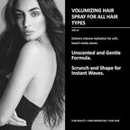 pH PURE HAIR Sea Salt Spray for Beach Waves - Volumizing Hair Spray for All Hair Types - Lightweight Unscented Formula for Textured Wavy Hair - Perfect for Curly, Wavy & Straight Hair - 6.76 Oz