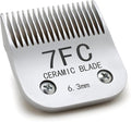 Docal 7FC Silver Detachable Clipper Ceramic Blades, Dog Grooming Clipper Replacement Blades Compatible with Dog Clippers, KM Series Clippers, Most A5, Size-7FC, 1/8-Inch Cut Length (3.2mm)