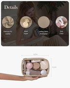 Pocmimut Makeup Bag,Small Makeup Pouch Clear Travel Cosmetic Bag Car Accessories Storage for Women,Travel Essentials Organizers,Apricot