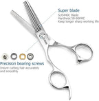 Hair Thinning Scissors left hand 5.5 Inch Barber Scissors Left hand Hair Thinning Shears Barber Shears KINSARO for Hairdresser Barbershop or Home Use