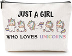 Unicorn Gifts Makeup Bag Stuff Unicorn Cosmetic Bag Toiletry Bag Zipper Pouch for Women Girls Female Sister Daughter Friend Lover Birthday Graduation Friendship
