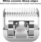 10 Pack Detachable Pet Dog Grooming Clipper Ceramic Blade Sets,Compatible with Andis Size 10 Cut Length 1/16"(1.5mm),Compatible with andis/Oster A5/Wahl 10KM Series Clippers