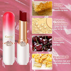 BINGBRUSH Peach Color Changing Lipstick,Moisturizer Long Lasting Lip Care Lip Balm Magic Lip Gloss Lip Tint Stain Gloss Set for Women (3Pcs Peach+Strawberry+ Red Cherries Lipstick)