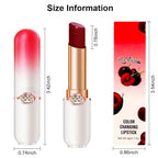 BINGBRUSH Peach Color Changing Lipstick,Moisturizer Long Lasting Lip Care Lip Balm Magic Lip Gloss Lip Tint Stain Gloss Set for Women (1pc Cherry)