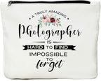 Photography lover Amazing Funny Gift, Hard to Find Christmas Birthday Graduation Thank You Gift for Videographers Makeup Bag